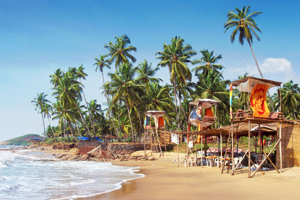 Strand i Indien